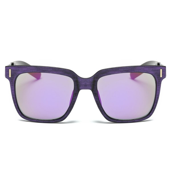 Classic Retro Polarized Wayfarer Lightweight Sunglasses Uv 400 Protection Purple Mirrored 