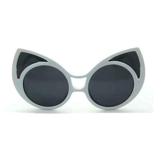 White Extreme Pointed Oversized Sunglasses