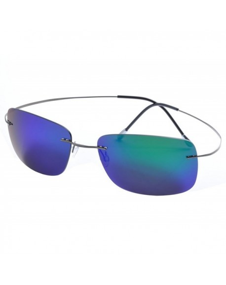 Rimless Titanium Polarized Sunglasses Gray Cr12hkkzrur 