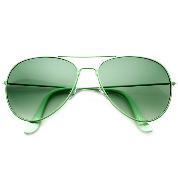 Classic Metal Tearddrop Bright Color Aviator Sunglasses W Spring 