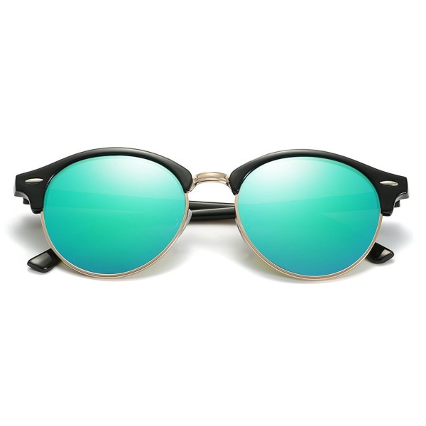 Round Clubmaster Sunglasses Polarized for Men and Women - Green ...